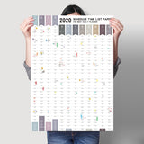 2020 Paper Wall Calendar and To Do List with Free Stickers