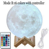 Stylish 3d Crystal Moon Night Lamp