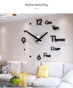 2020 Modern Wall Clock 3D Sticker