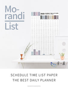 2020 Paper Wall Calendar and To Do List with Free Stickers