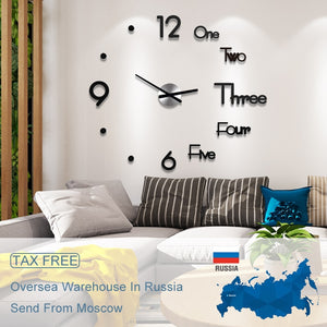 2020 Modern Wall Clock 3D Sticker