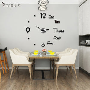 2020 Modern Wall Clock 3D Sticker