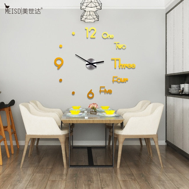 2020 Modern Wall Clock 3D Sticker