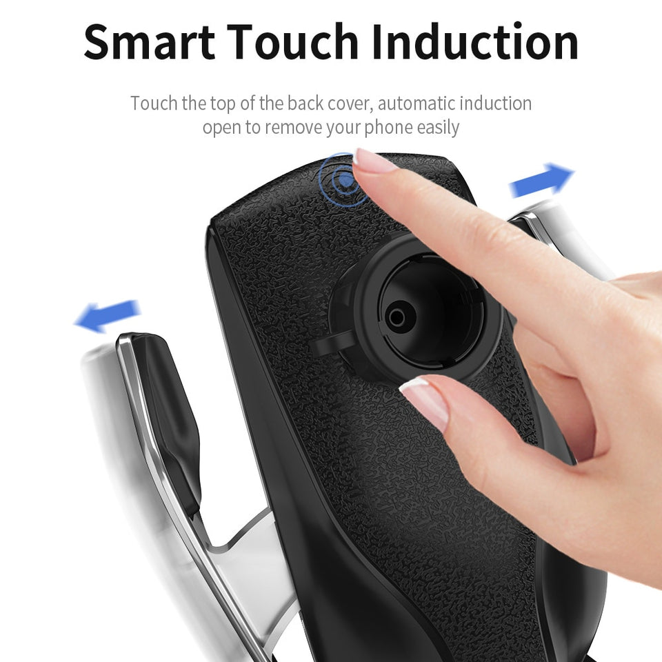 Smart Sensor Mobile Holder with Wireless Charger for Car