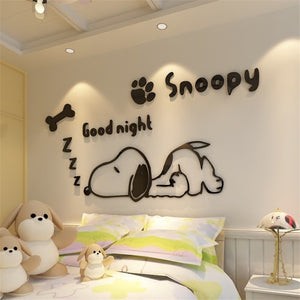 3D Cartoon Dog Wall Sticker for Kids Room