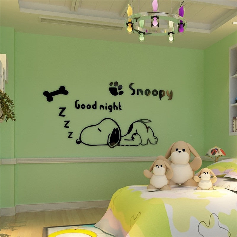 3D Cartoon Dog Wall Sticker for Kids Room