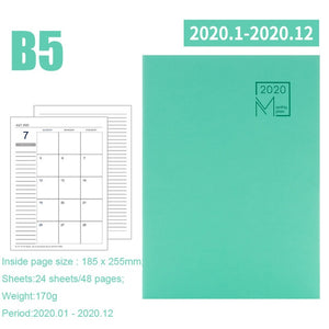 2020 Year Monthly Goal Planner with Personal Agenda & Dairy.