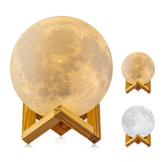 Stylish 3d Crystal Moon Night Lamp